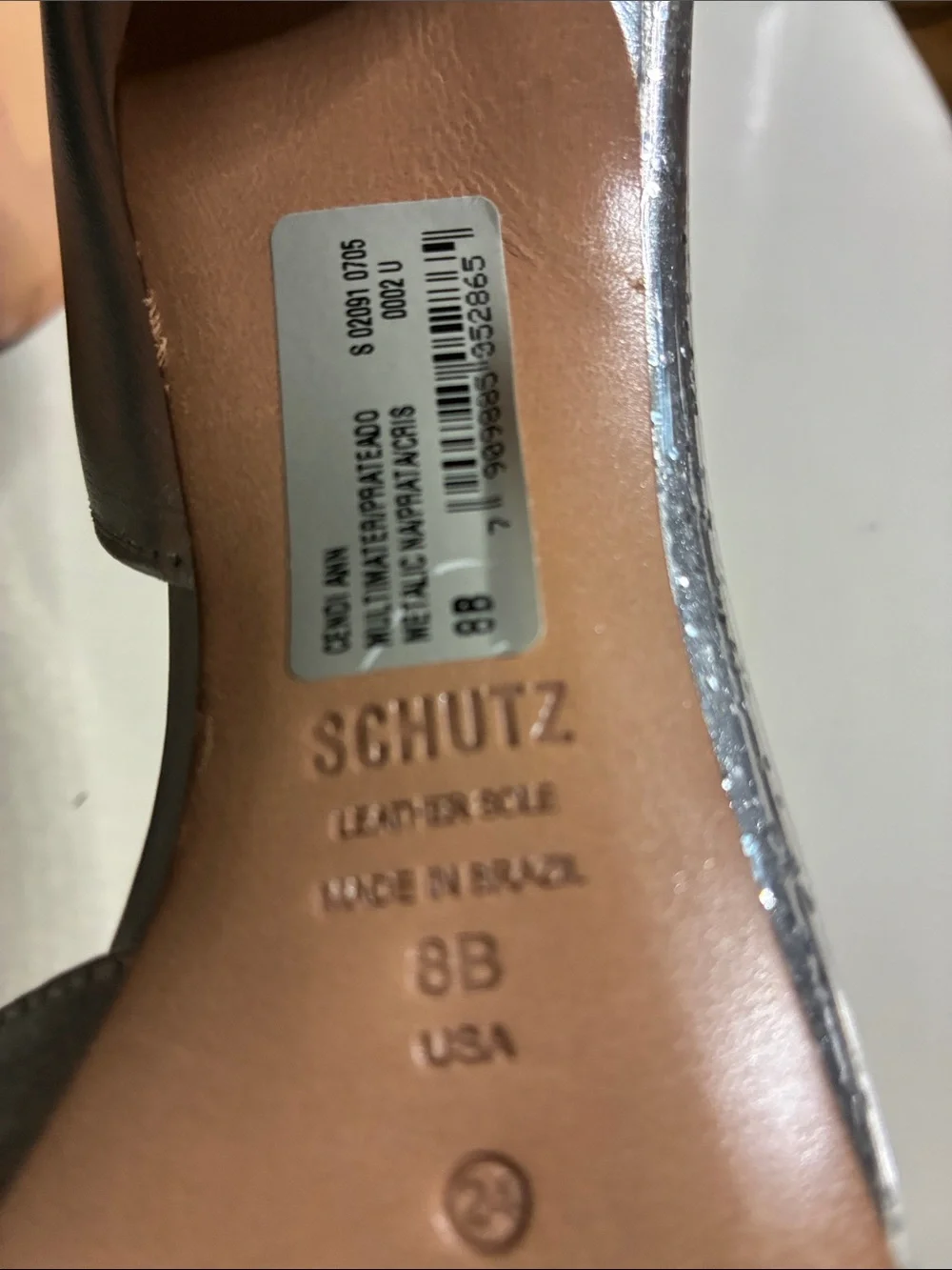 SCHUTZ Metallic Silver Pointed-Toe Cutout Pumps